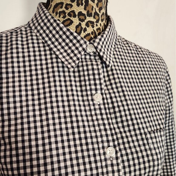 Black/white gingham button down shirt - Picture 3 of 3